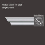 FS-2028 - Plain Chair Rail Moulding - msjdecor