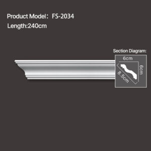 FS-2034 - Plain Chair Rail Moulding - msjdecor