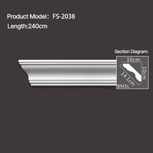 FS-2038 - Plain Chair Rail Moulding - msjdecor