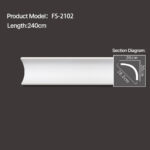 FS-2102 - Plain Chair Rail Moulding - msjdecor