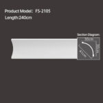 FS-2105 - Plain Chair Rail Moulding - msjdecor