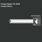 FS-4009PU Plain Chair Rail Moulding