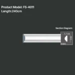 FS-4011 PU Plain Chair Rail Moulding