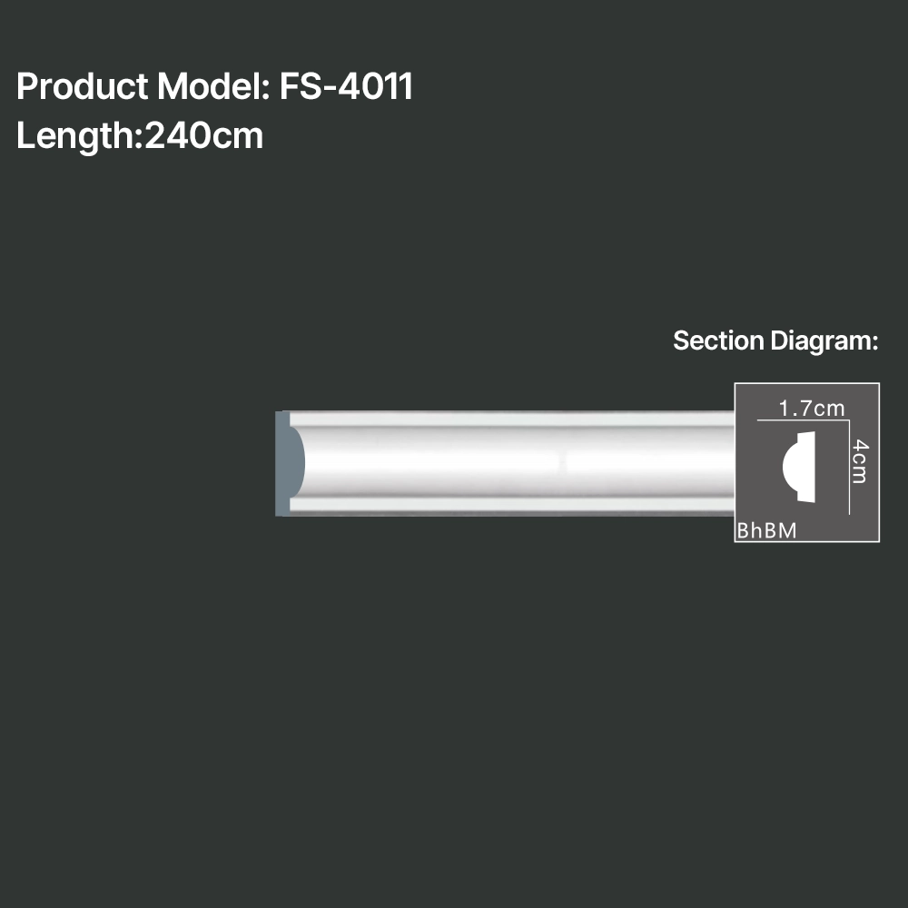 FS-4011 PU Plain Chair Rail Moulding