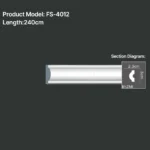 FS-4012 PU Plain Chair Rail Moulding