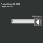FS-4014 PU Plain Chair Rail Moulding