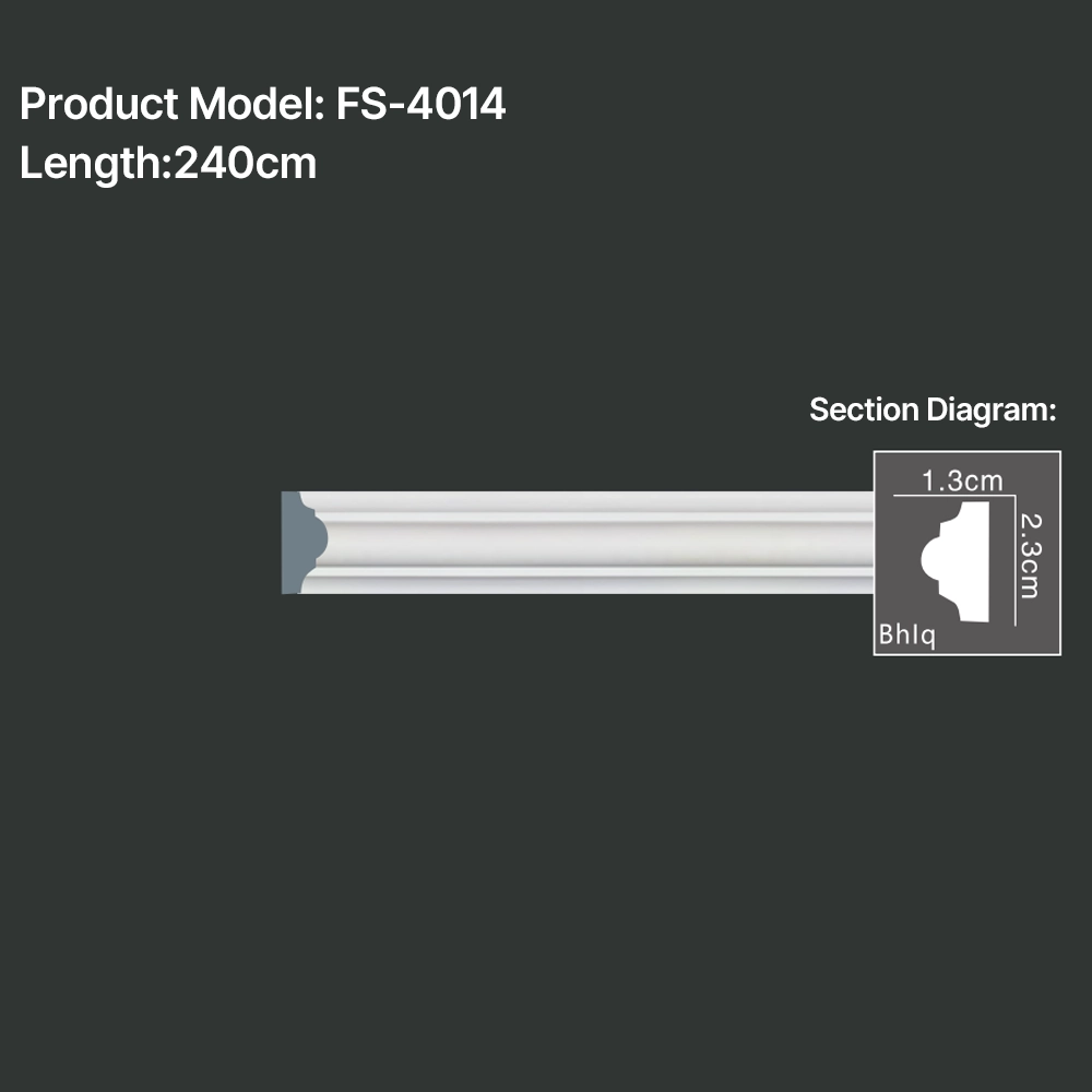 FS-4014 PU Plain Chair Rail Moulding