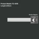 FS-4016 PU Plain Chair Rail Moulding