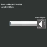 FS-4135 PU Plain Chair Rail Moulding