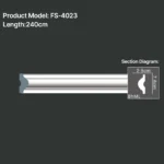 FS-4023 PU Plain Chair Rail Moulding