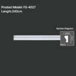 FS-4027 PU Plain Chair Rail Moulding
