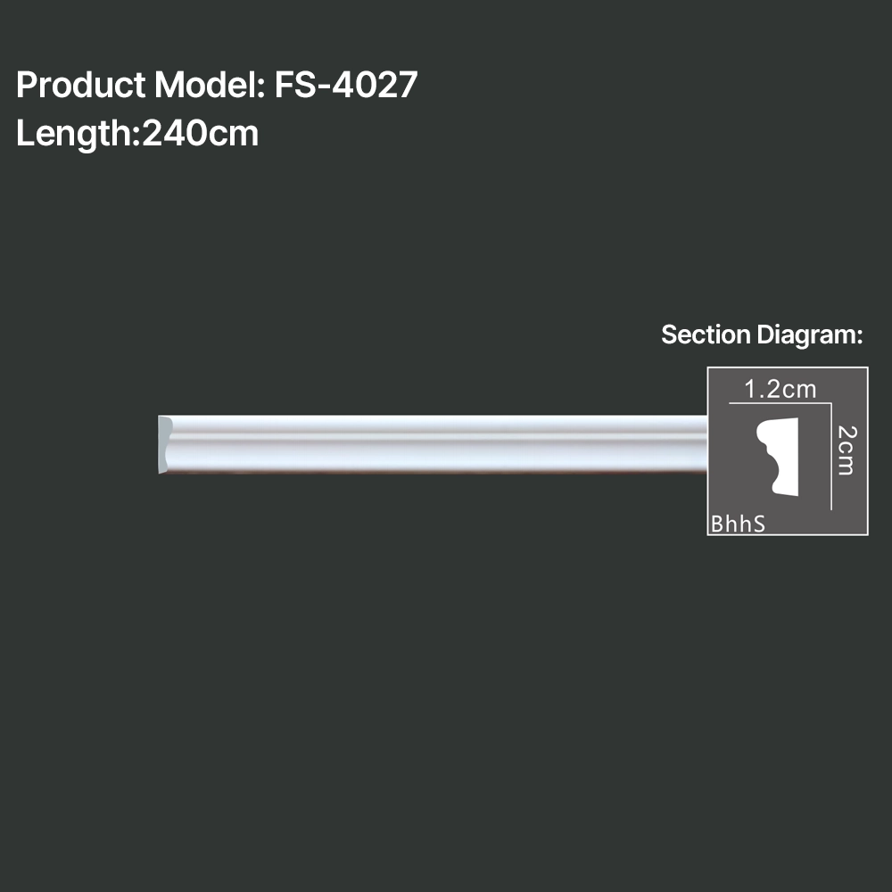 FS-4027 PU Plain Chair Rail Moulding