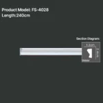 FS-4028 PU Plain Chair Rail Moulding