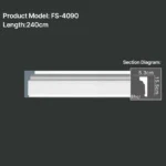 FS-4090 PU Plain Chair Rail Moulding