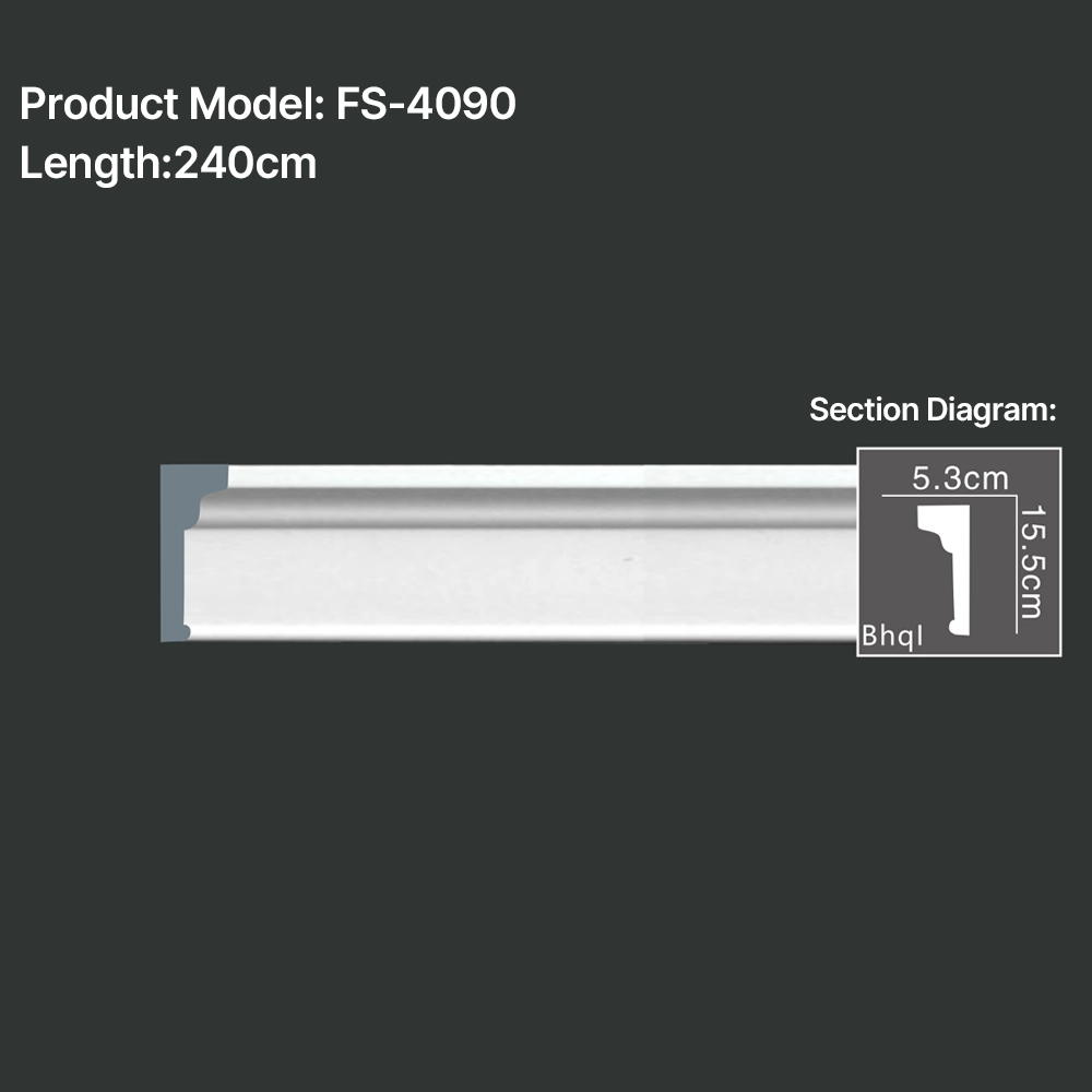 FS-4090 PU Plain Chair Rail Moulding