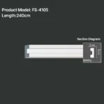 FS-4105 PU Plain Chair Rail Moulding