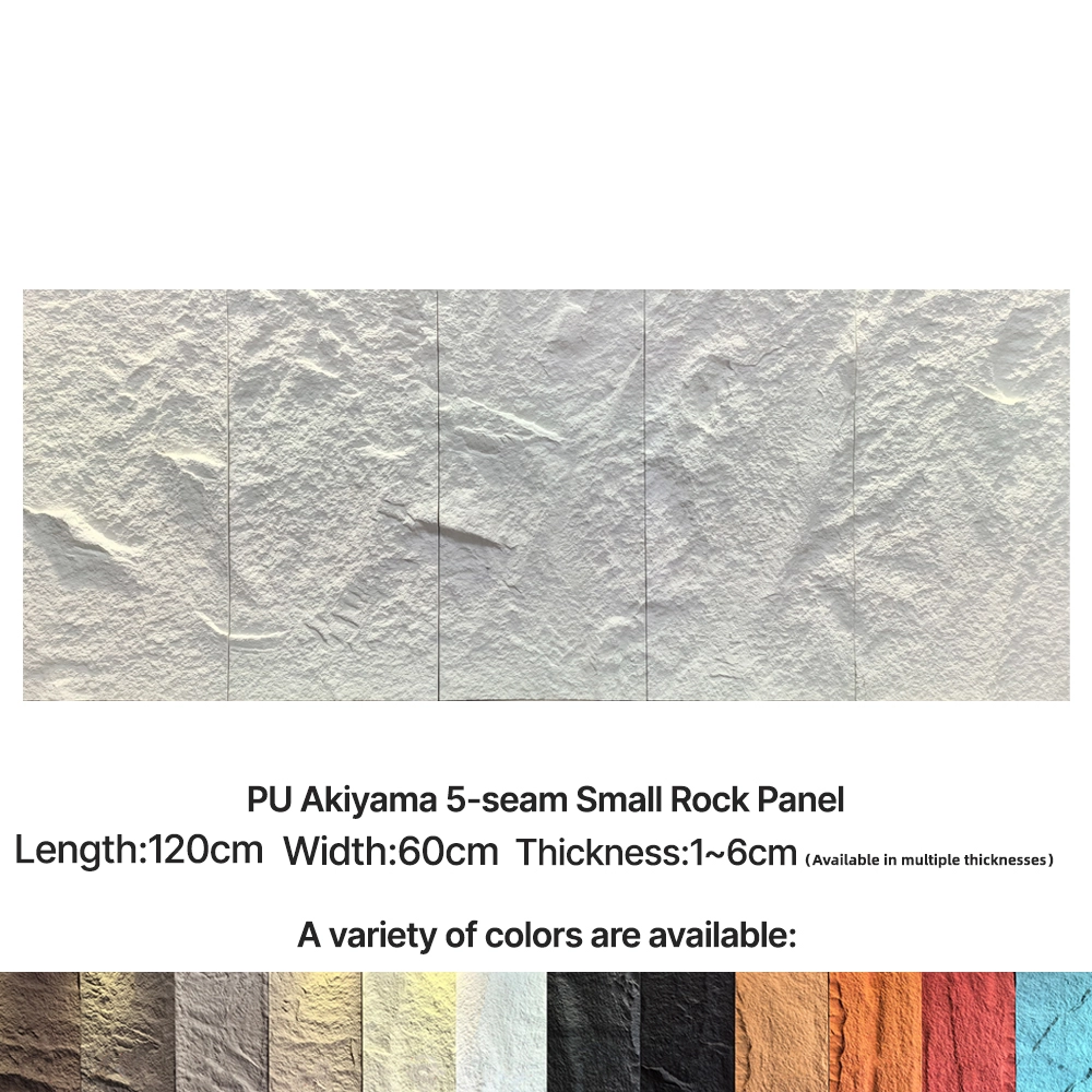 PU continuous pattern faux stone panel for interior and exterior wall decoration