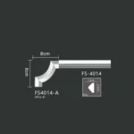 FS-4014 PU one-piece corner ornament for wall frame decoration