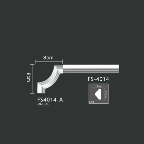 FS-4014 PU one-piece corner ornament for wall frame decoration