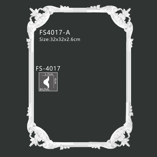 FS-4017 PU one-piece corner ornament for wall frame decoration