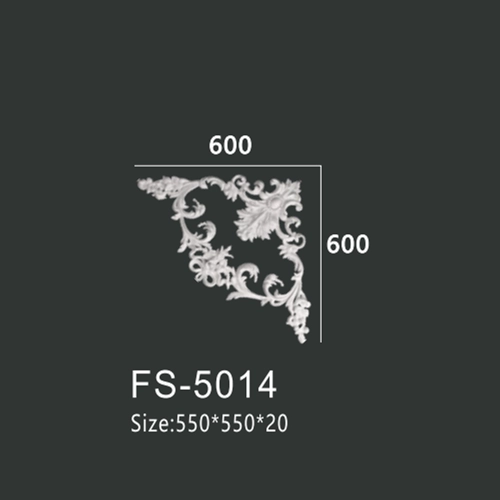 FS-5014 PU one-piece corner ornament for wall frame decoration