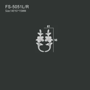 FS-5051L R PU decorative ornament for wall and ceiling decoration