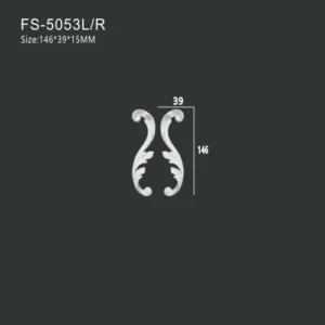 FS-5053L R PU decorative ornament for wall and ceiling decoration