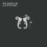 FS-5057L R PU decorative ornament for wall and ceiling decoration