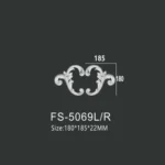 FS-5069L R PU decorative ornament for wall and ceiling decoration
