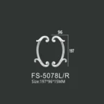 FS-5078L R PU decorative ornament for wall and ceiling decoration