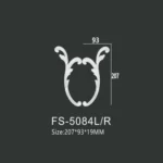 FS-5084L R PU decorative ornament for wall and ceiling decoration