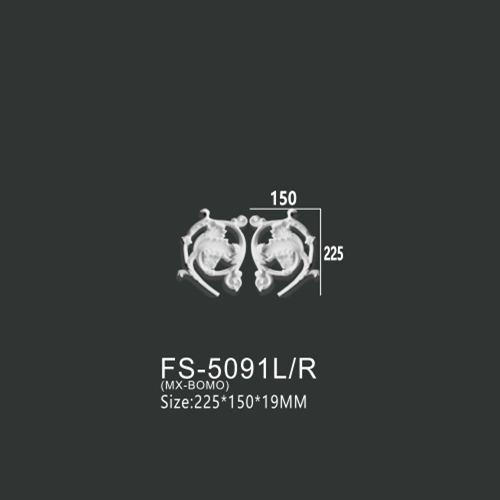 FS-5091L R PU decorative ornament for wall and ceiling decoration