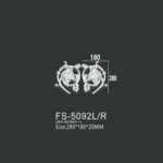 FS-5092L R PU decorative ornament for wall and ceiling decoration
