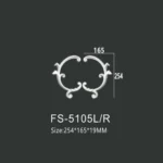 FS-5105L R PU decorative ornament for wall and ceiling decoration