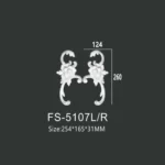 FS-5107L R PU decorative ornament for wall and ceiling decoration