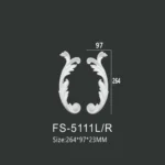FS-5111L R PU decorative ornament for wall and ceiling decoration