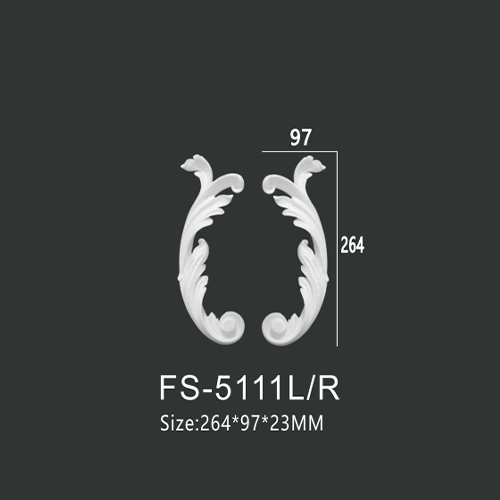 FS-5111L R PU decorative ornament for wall and ceiling decoration