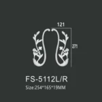 FS-5112L R PU decorative ornament for wall and ceiling decoration