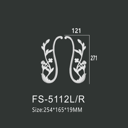FS-5112L R PU decorative ornament for wall and ceiling decoration