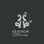 FS-5115L R PU decorative ornament for wall and ceiling decoration