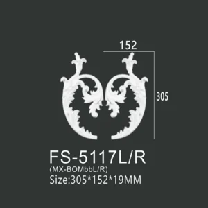 FS-5117L R PU decorative ornament for wall and ceiling decoration