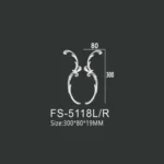 FS-5118L R PU decorative ornament for wall and ceiling decoration