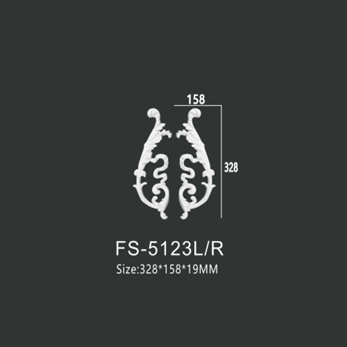 FS-5123L R PU decorative ornament for wall and ceiling decoration