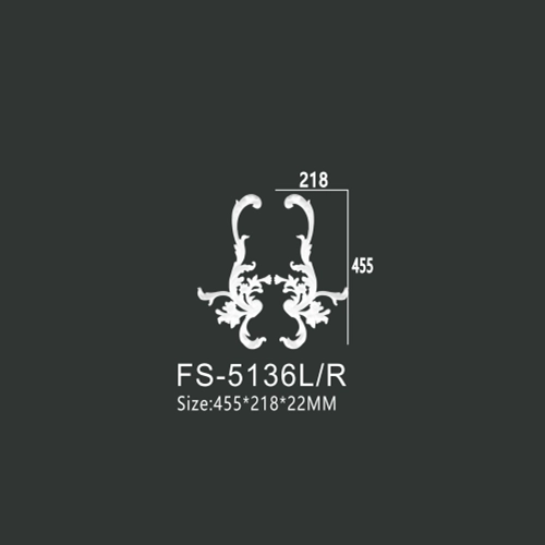 FS-5136L R PU decorative ornament for wall and ceiling decoration