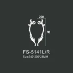 FS-5141L R PU decorative ornament for wall and ceiling decoration