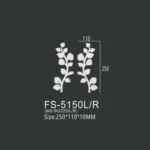 FS-5150L R PU decorative ornament for wall and ceiling decoration