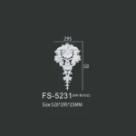 FS-5231 PU decorative ornament for wall and ceiling decoration