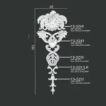 FS-5248 ZH PU decorative ornament for wall and ceiling decoration