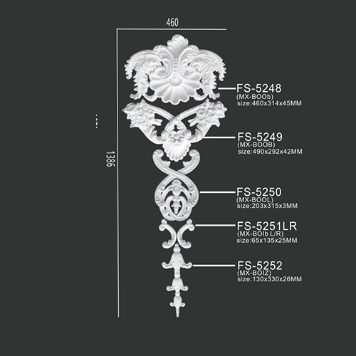 FS-5248 ZH PU decorative ornament for wall and ceiling decoration