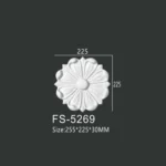 FS-5269 PU decorative ornament for wall and ceiling decoration